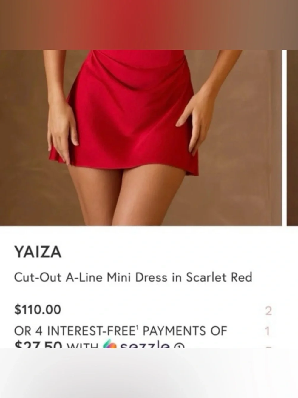Oh Polly Cutout A-Line Mini Dress in Scarlet Red - Picture 4 of 11